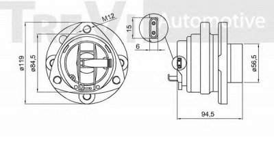 TREVI AUTOMOTIVE wb1714 -  Комплект подшипника ступицы колеса